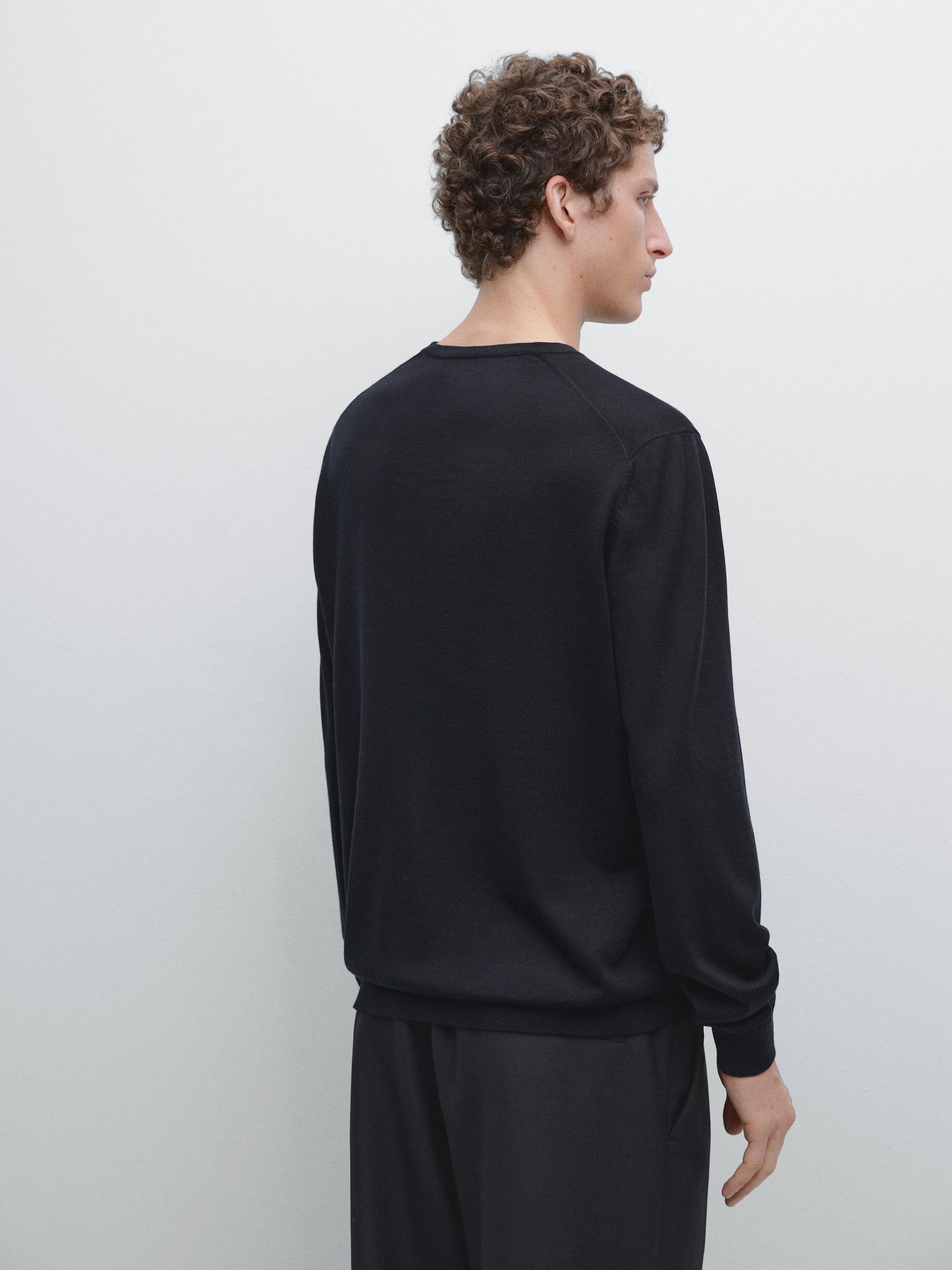 100% merino wool knit sweater
